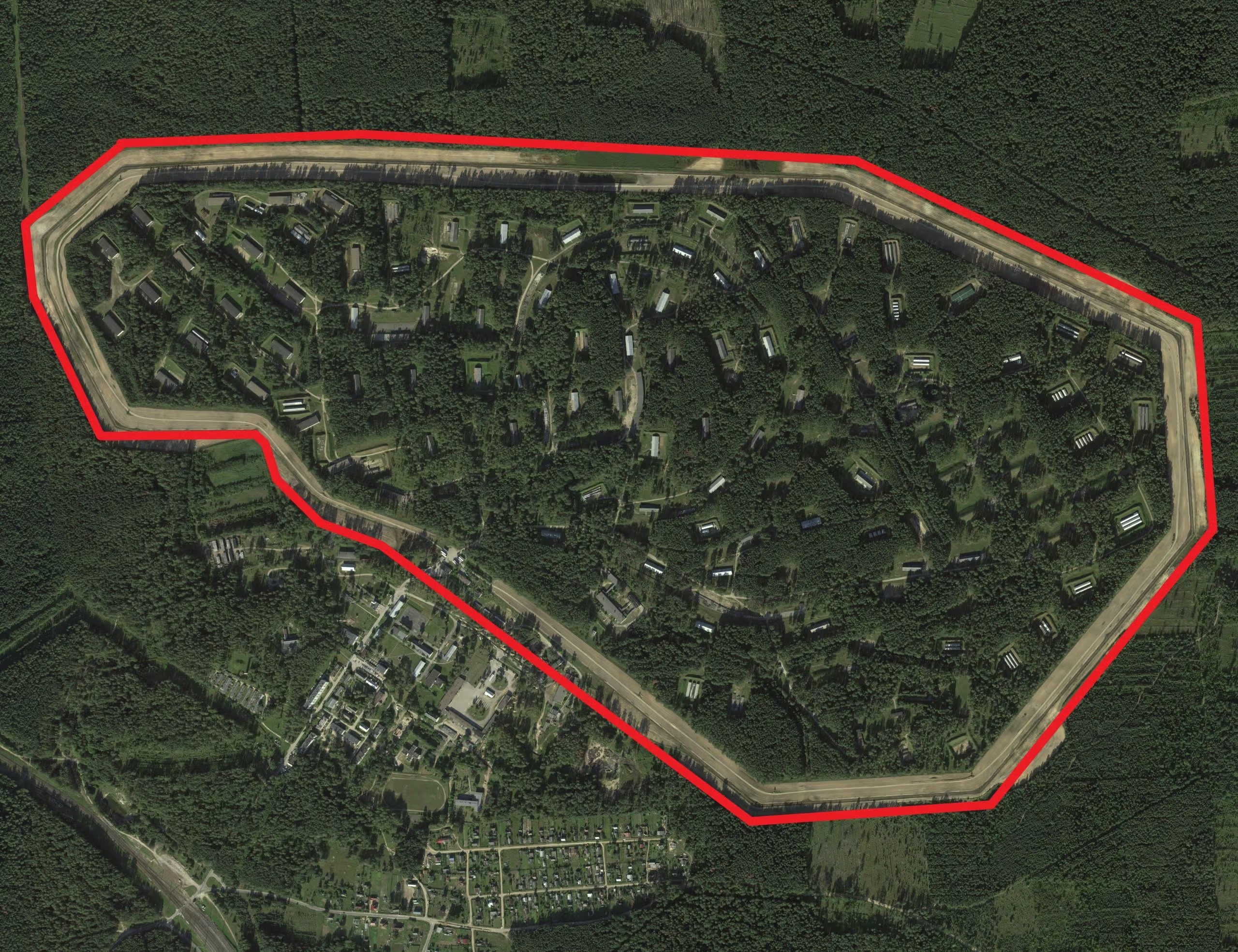 (1) Аэрофотоснимок (2022 год) 46-го арсенала ракет и боеприпасов (в/ч 67878), Бронная Гора